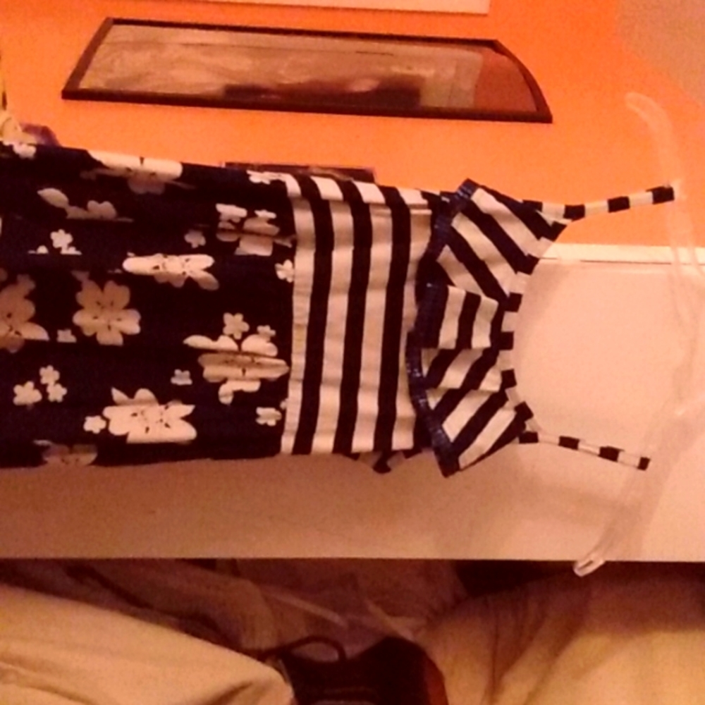 Justice blue and white sundress Size 14